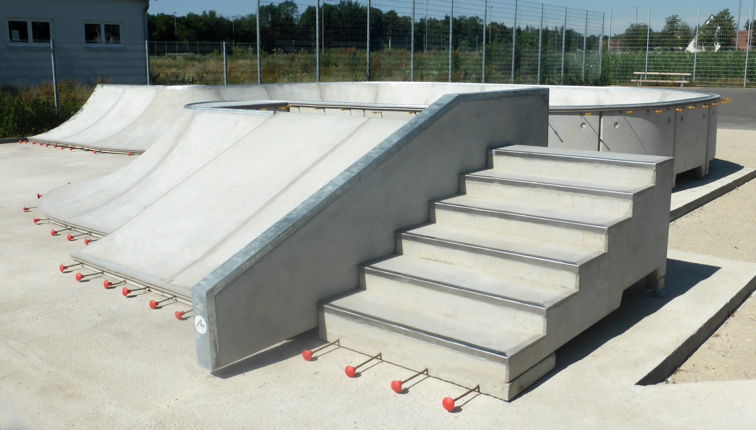 Skate-Anlage in Denkmalschutzgebiet